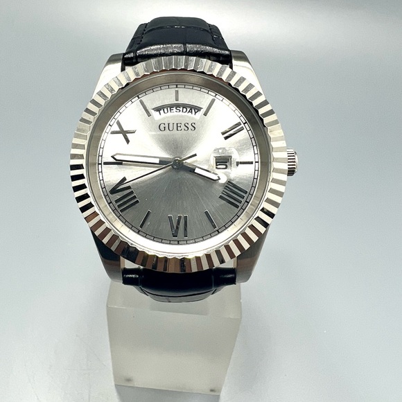 Guess Mens Day Date Stainless Quartz Watch